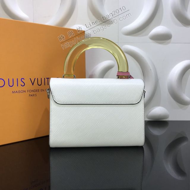 LV包 lv新款女包 M50282 黑樹葉手袋 Twist中號手袋 LV白色手提女包 LV單肩斜挎包  ydh3377
